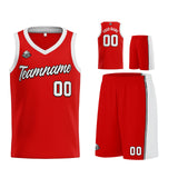 Custom Red White Basketball Jersey for Men Women Adult Youth Stitched Name Number Logo