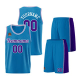 Custom Blue-Purple Basketball Jersey for Men Women Adult Youth Stitched Name Number Logo