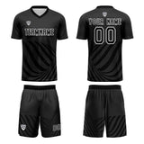 Custom Black Uniform Jersey Kids Adults Personalized Set Jersey Shirt