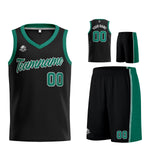 Custom Black Green Basketball Jersey for Men Women Adult Youth Stitched Name Number Logo