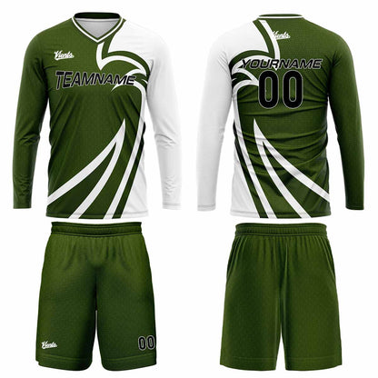 Custom Olive Green Basketball Soccer Football Shooting Long T-Shirt for Adults and Kids