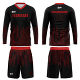 Custom Black Red Basketball Soccer Football Shooting Long T-Shirt for Adults and Kids