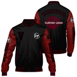 Custom Black Claret Varsity Jackets for Men Women Youth Personalized Letterman Jackets