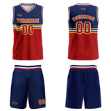 Custom Blue Red Gold White Basketball Jersey Uniform Suit Printed Your Logo Name Number