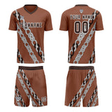 Custom Brown Uniform Jersey Kids Adults Personalized Set Jersey Shirt