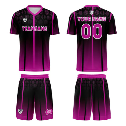 Custom Black Rose Purple Uniform Jersey Kids Adults Personalized Set Jersey Shirt