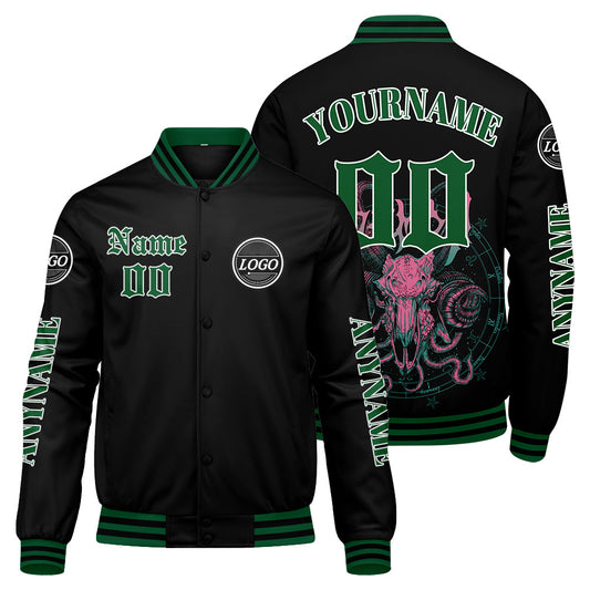 Custom Green Varsity Jackets for Men Women Youth Personalized Letterman Jackets