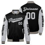 Custom Grey Black Cream Varsity Jackets for Men Women Youth Personalized Letterman Jackets