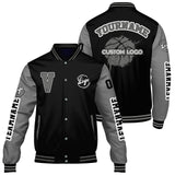 Custom Black Dull Grey Varsity Jackets for Men Women Youth Personalized Letterman Jackets