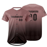 Custom Light Brown Dark Brown Baseball Jersey Personalized Gradient Team Uniforms Shirt with Name Number