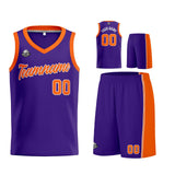 Custom Purple Orange Basketball Jersey for Men Women Adult Youth Stitched Name Number Logo