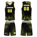 Custom Yellow Basketball Jersey Uniform Suit Printed Your Logo Name Number