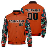 Custom Orange Varsity Jackets for Men Women Youth Personalized Letterman Jackets