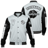 Custom Grey Black Varsity Jackets for Men Women Youth Personalized Letterman Jackets