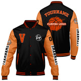 Custom Black Dull Orange Varsity Jackets for Men Women Youth Personalized Letterman Jackets
