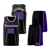 Custom Black-Purple Basketball Jersey for Men Women Adult Youth Stitched Name Number Logo