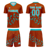 Custom Orange Soccer Uniform Jersey Kids Adults Personalized Set Jersey Shirt