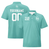 Custom Pea Green White Football Polo Shirts  Add Your Unique Logo/Name/Number