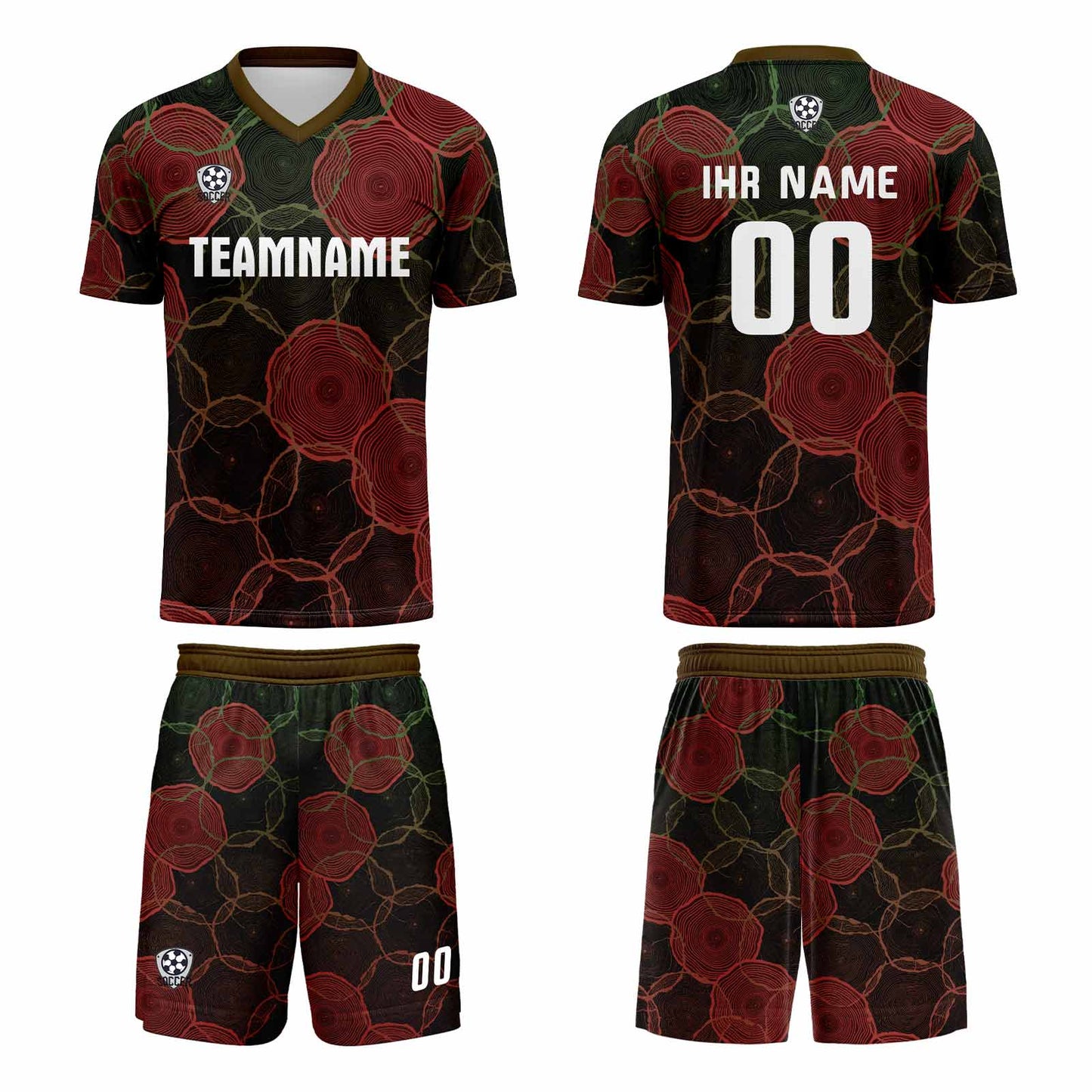 Custom Black Red Uniform Jersey Kids Adults Personalized Set Jersey Shirt