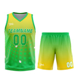 Custom Yellow Green Basketball Jersey Uniform Suit Printed Your Logo Name Number