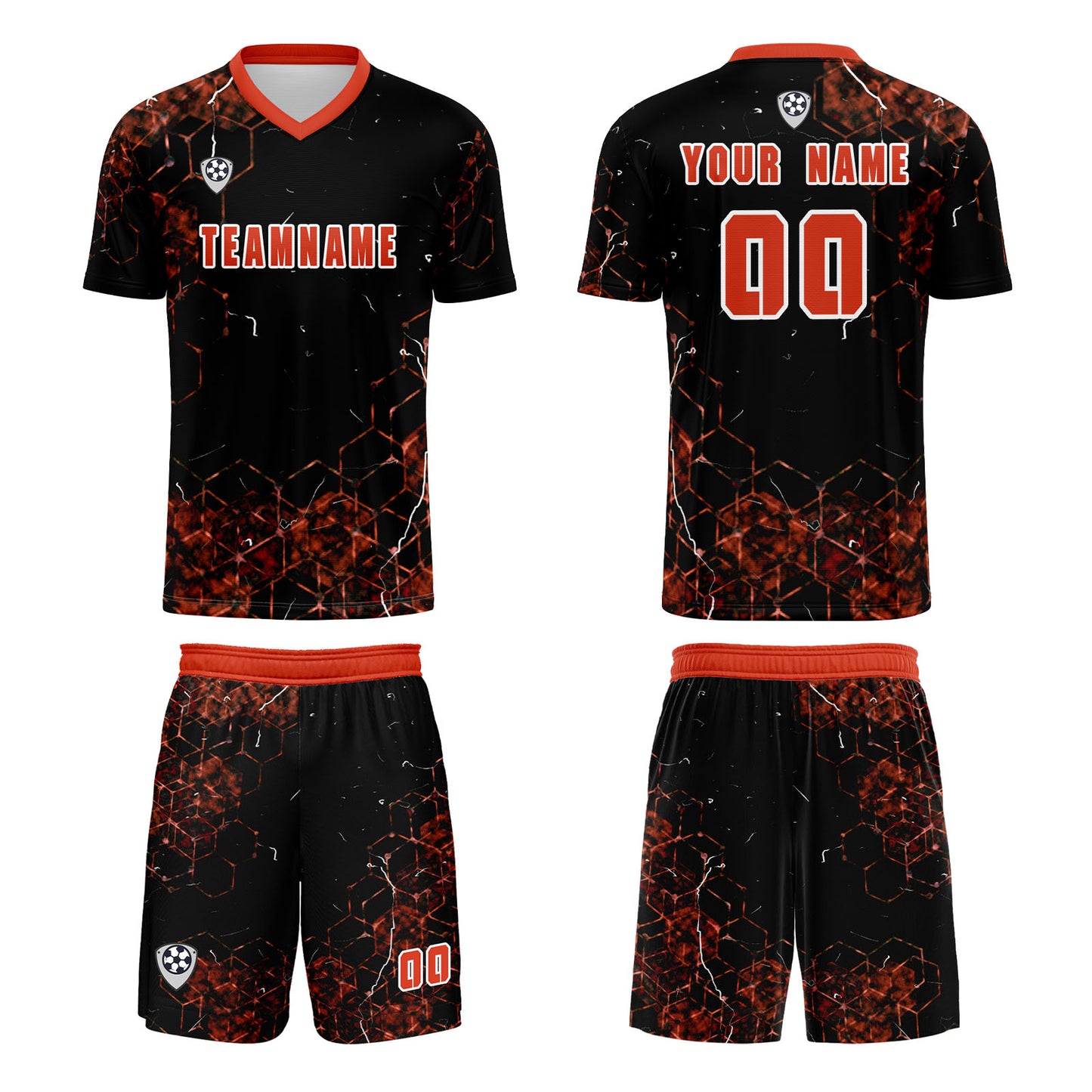 Custom Orange Uniform Jersey Kids Adults Personalized Set Jersey Shirt
