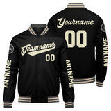 Custom Grey Black Cream Varsity Jackets for Men Women Youth Personalized Letterman Jackets