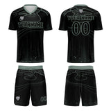 Custom Black Light Green Soccer Uniform Jersey Kids Adults Personalized Set Jersey Shirt