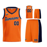 Custom Orange Navy Basketball Jersey for Men Women Adult Youth Stitched Name Number Logo