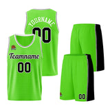 Custom Neon Green-Black Basketball Jersey for Men Women Adult Youth Stitched Name Number Logo