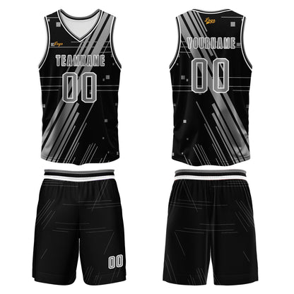 Custom Black Ash Basketball Jersey Uniform Suit Printed Your Logo Name Number
