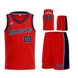 Custom Red Navy Basketball Jersey for Men Women Adult Youth Stitched Name Number Logo