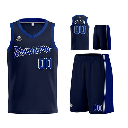 Custom Navy Royal Basketball Jersey for Men Women Adult Youth Stitched Name Number Logo