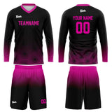 Custom Pink Black Basketball Soccer Football Shooting Long T-Shirt for Adults and Kids