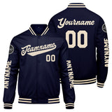 Custom Navy Cream Varsity Jackets for Men Women Youth Personalized Letterman Jackets