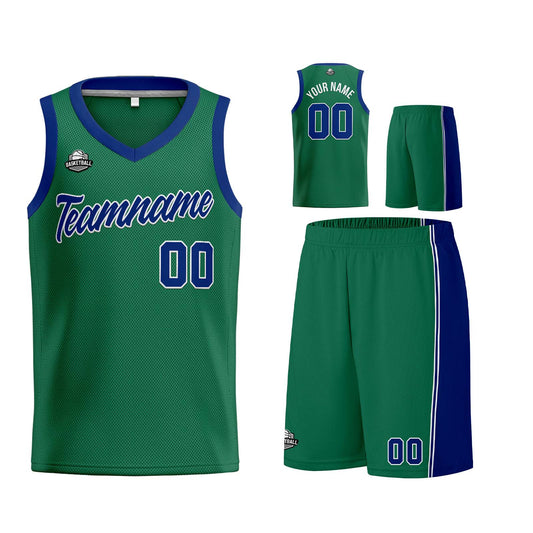Custom Green Royal Basketball Jersey for Men Women Adult Youth Stitched Name Number Logo