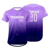 Custom Purple Dark Purple Baseball Jersey Personalized Gradient Team Uniforms Shirt with Name Number