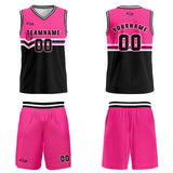 Custom Pink Black White Basketball Jersey Uniform Suit Printed Your Logo Name Number