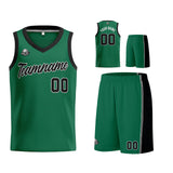 Custom Green Black Basketball Jersey for Men Women Adult Youth Stitched Name Number Logo