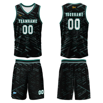 Custom Black Grass Green Basketball Jersey Uniform Suit Printed Your Logo Name Number