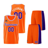 Custom Orange-Purple Basketball Jersey for Men Women Adult Youth Stitched Name Number Logo