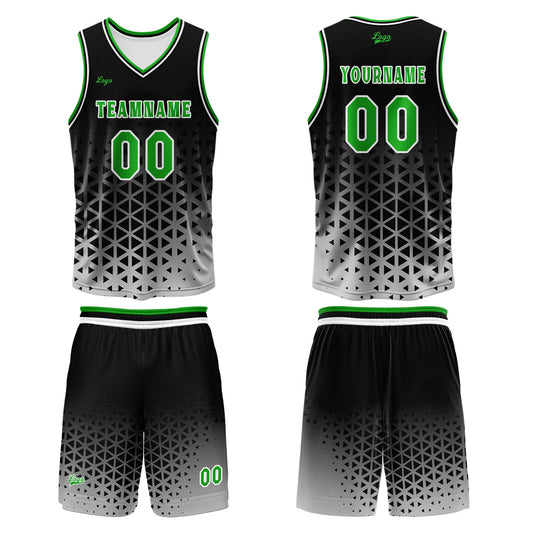 Custom Green White Basketball Jersey Uniform Suit Printed Your Logo Name Number