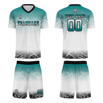 Custom White Soccer Uniform Jersey Kids Adults Personalized Set Jersey Shirt