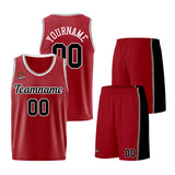 Custom Burgundy Black Basketball Jersey for Men Women Adult Youth Stitched Name Number Logo