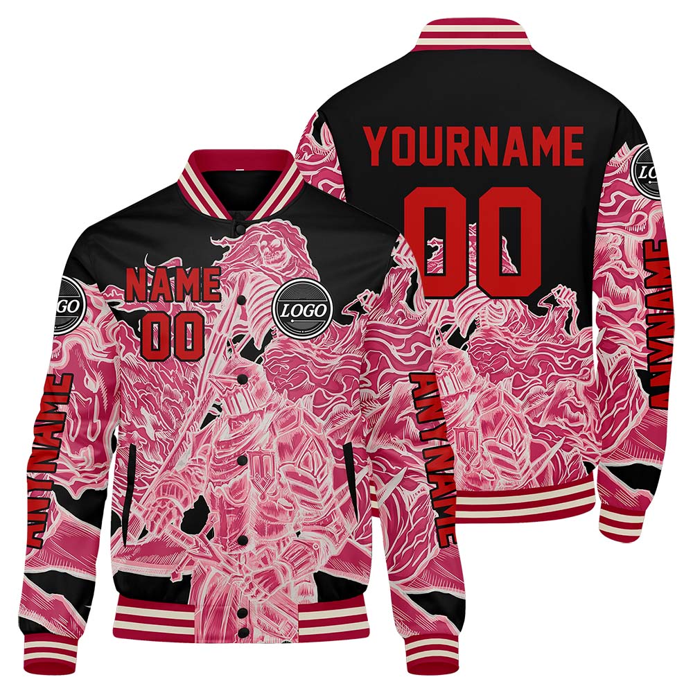 Custom Pink Varsity Jackets for Men Women Youth Personalized Letterman Jackets