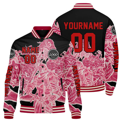 Custom Pink Varsity Jackets for Men Women Youth Personalized Letterman Jackets