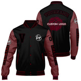 Custom Black Claret Varsity Jackets for Men Women Youth Personalized Letterman Jackets
