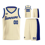 Custom Cream Royal Basketball Jersey for Men Women Adult Youth Stitched Name Number Logo