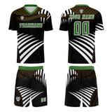 Custom Brown Green Uniform Jersey Kids Adults Personalized Set Jersey Shirt