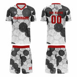 Custom  White Red Gray Uniform Jersey Kids Adults Personalized Set Jersey Shirt