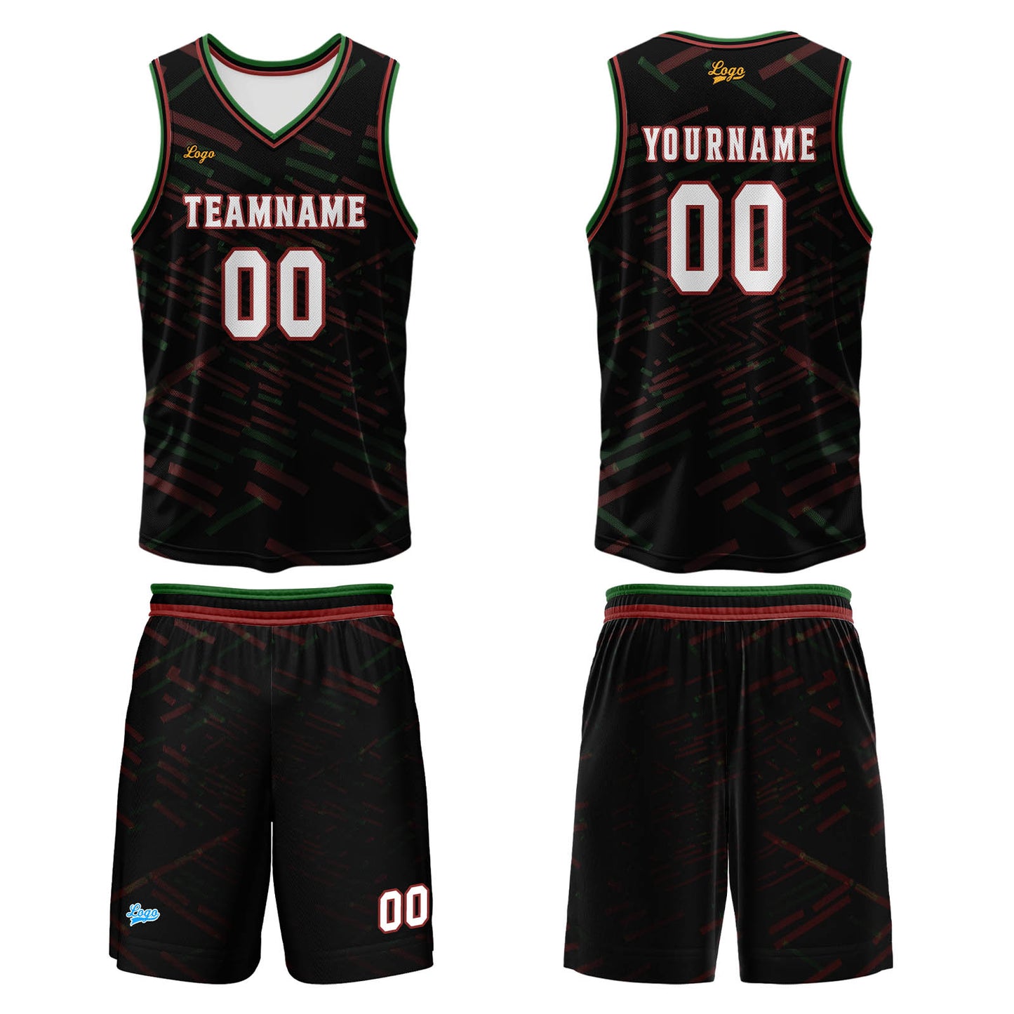 Custom Black Orange Red Basketball Jersey Uniform Suit Printed Your Logo Name Number